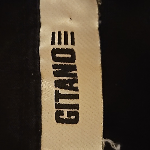 VTG GITANO 1980's Black Floral Jeweled Bedazzled Cowboy Core Button Down Shirt - Picture 7 of 9